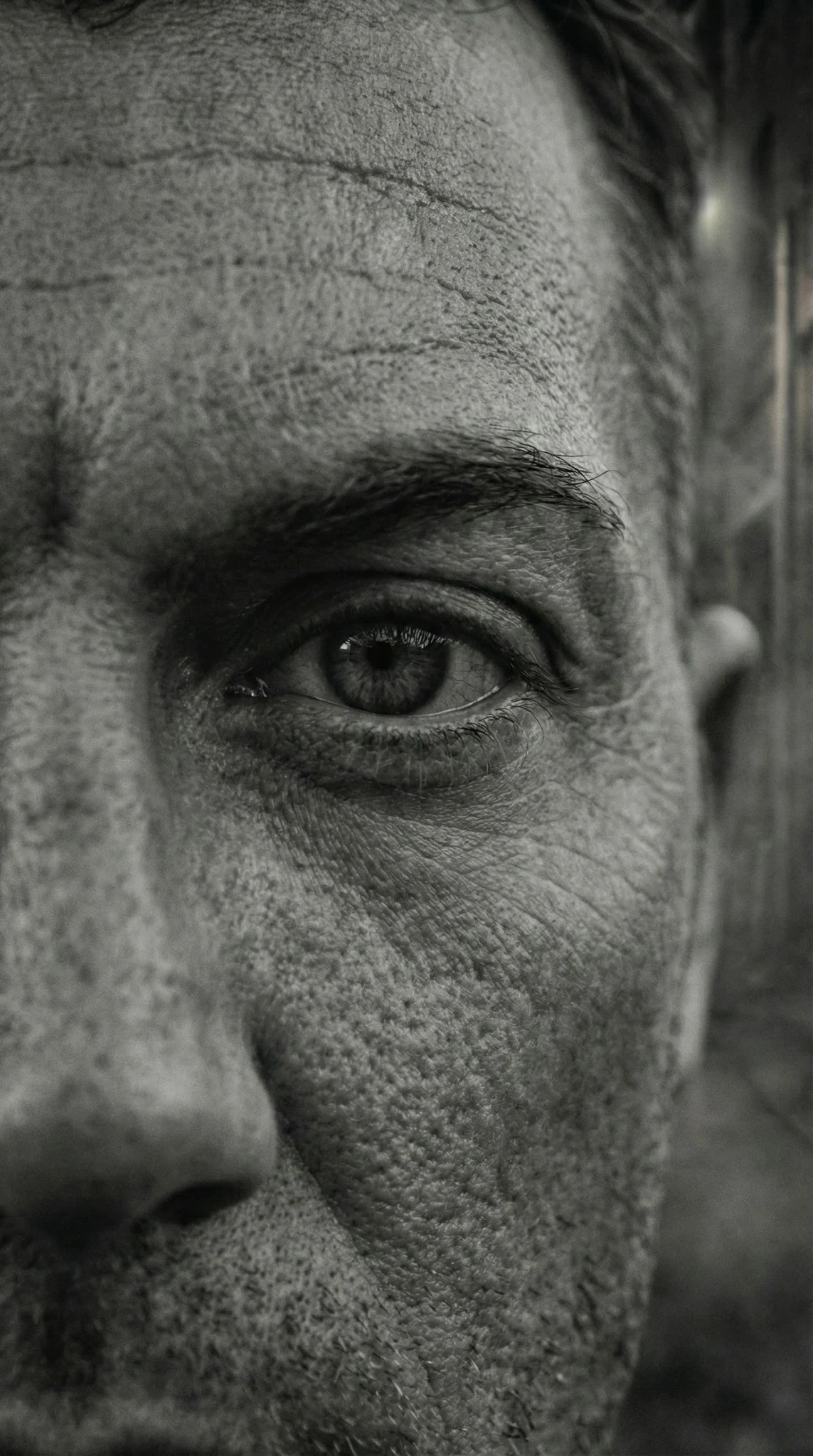 Détail du regard de Jean Larouche